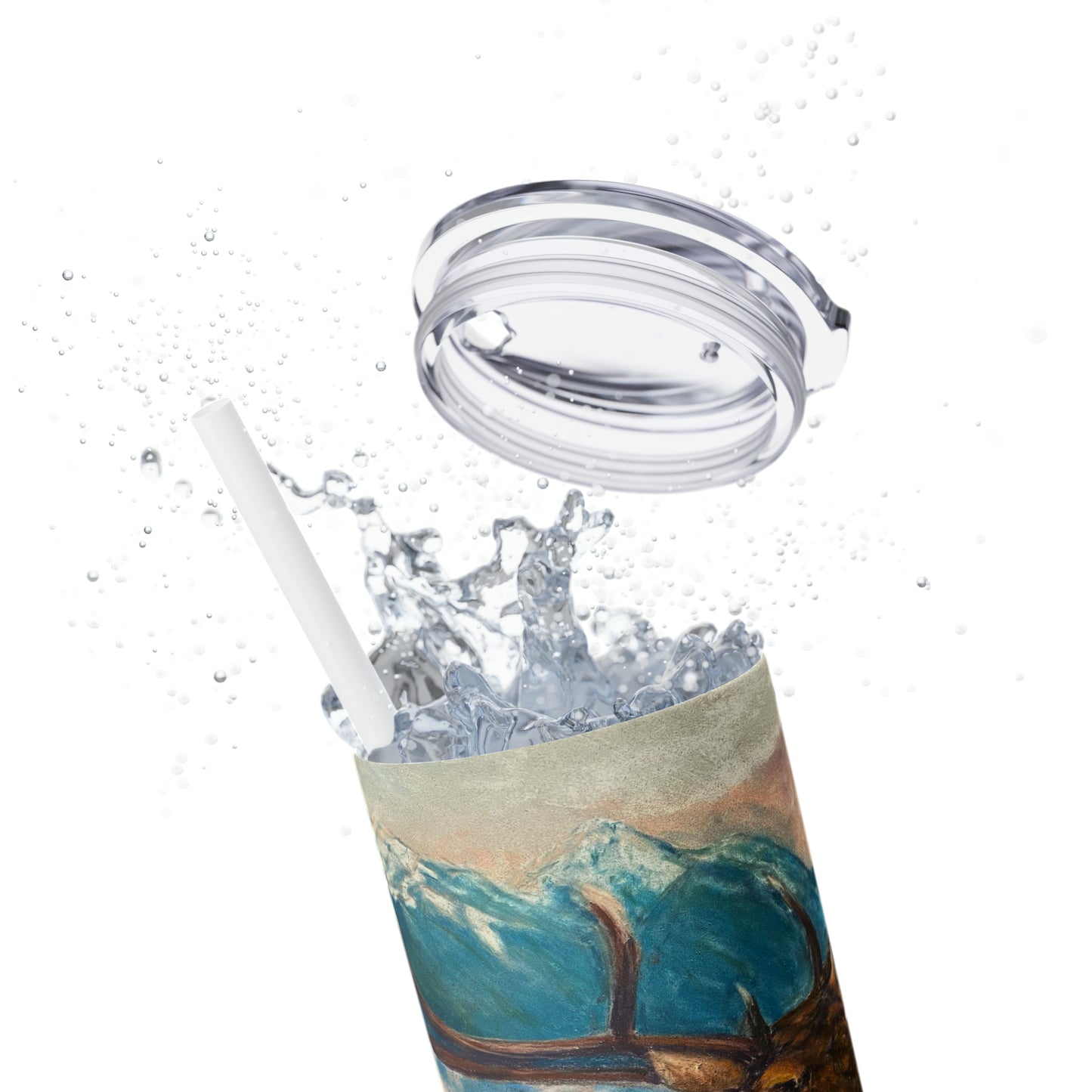 Elk Skinny Tumbler with Straw, 20oz