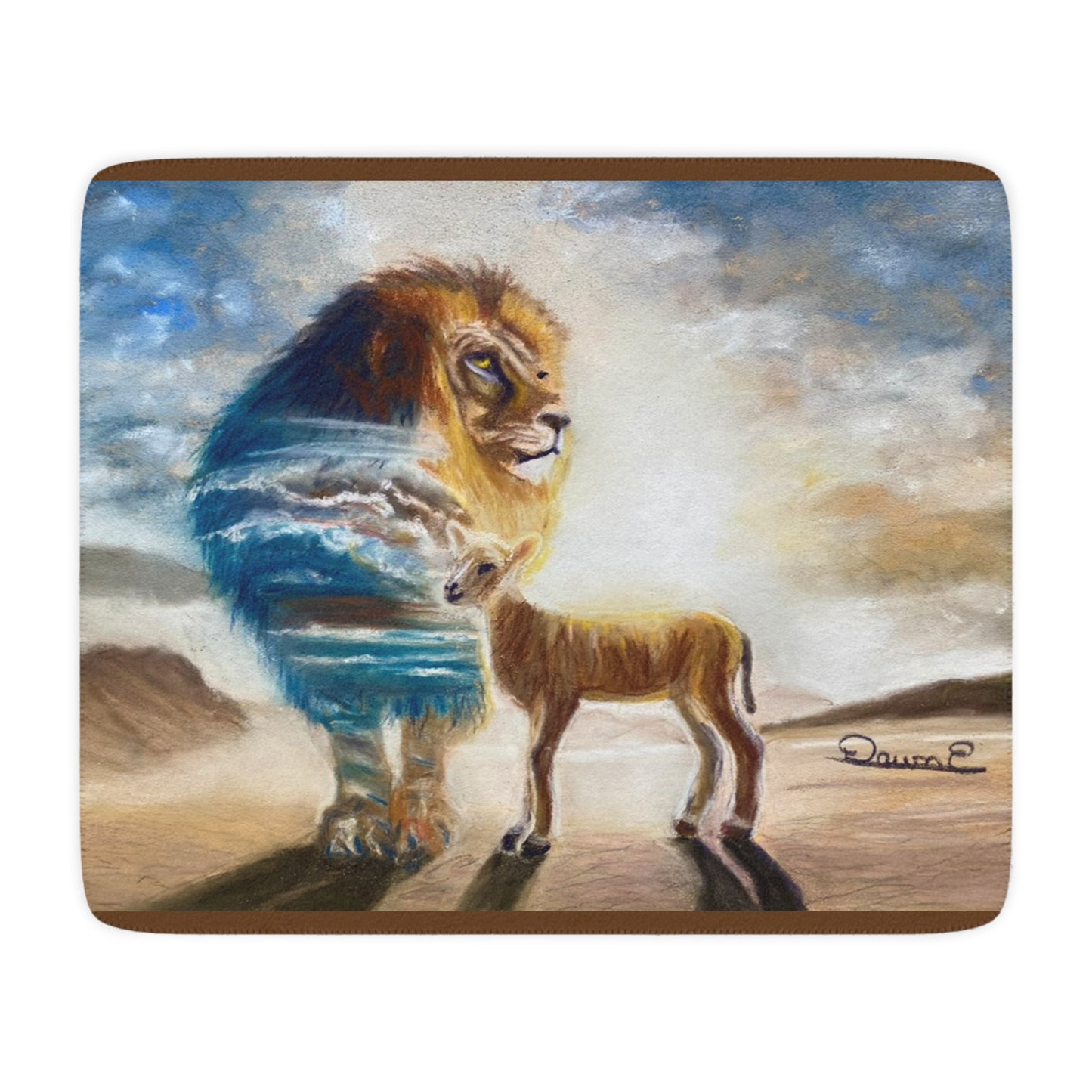 Lion & Lamb Tan Sherpa Blanket