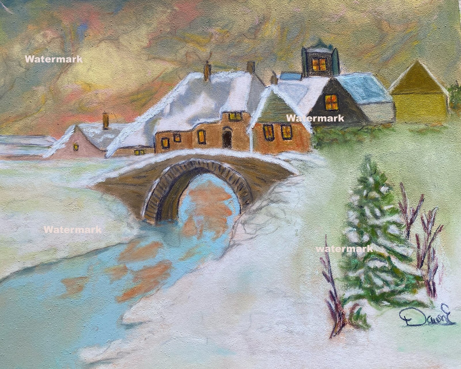 Christmas Village - Fine Art Print