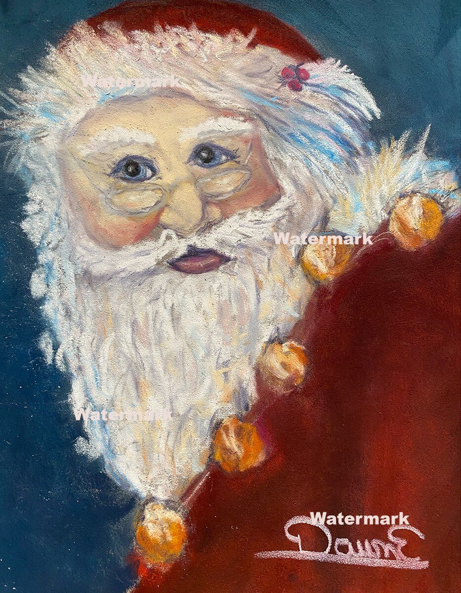 Santa - Original Pastel Painting