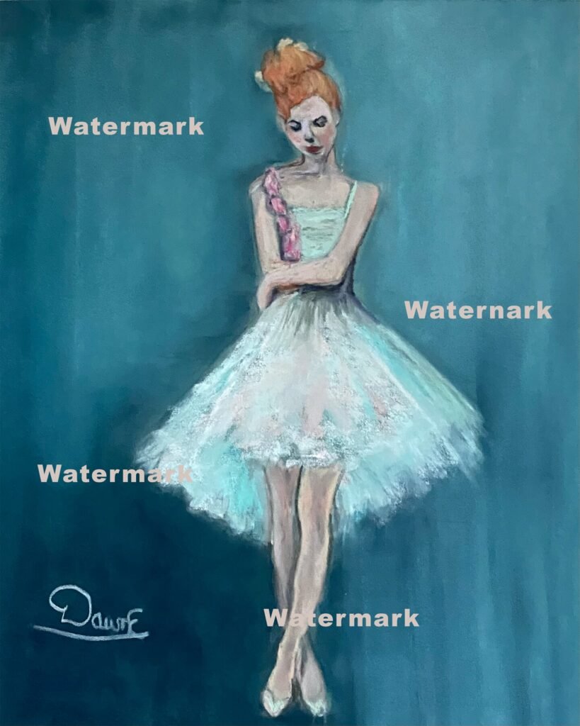 Ballerina Mysty pastel painting by DawnE