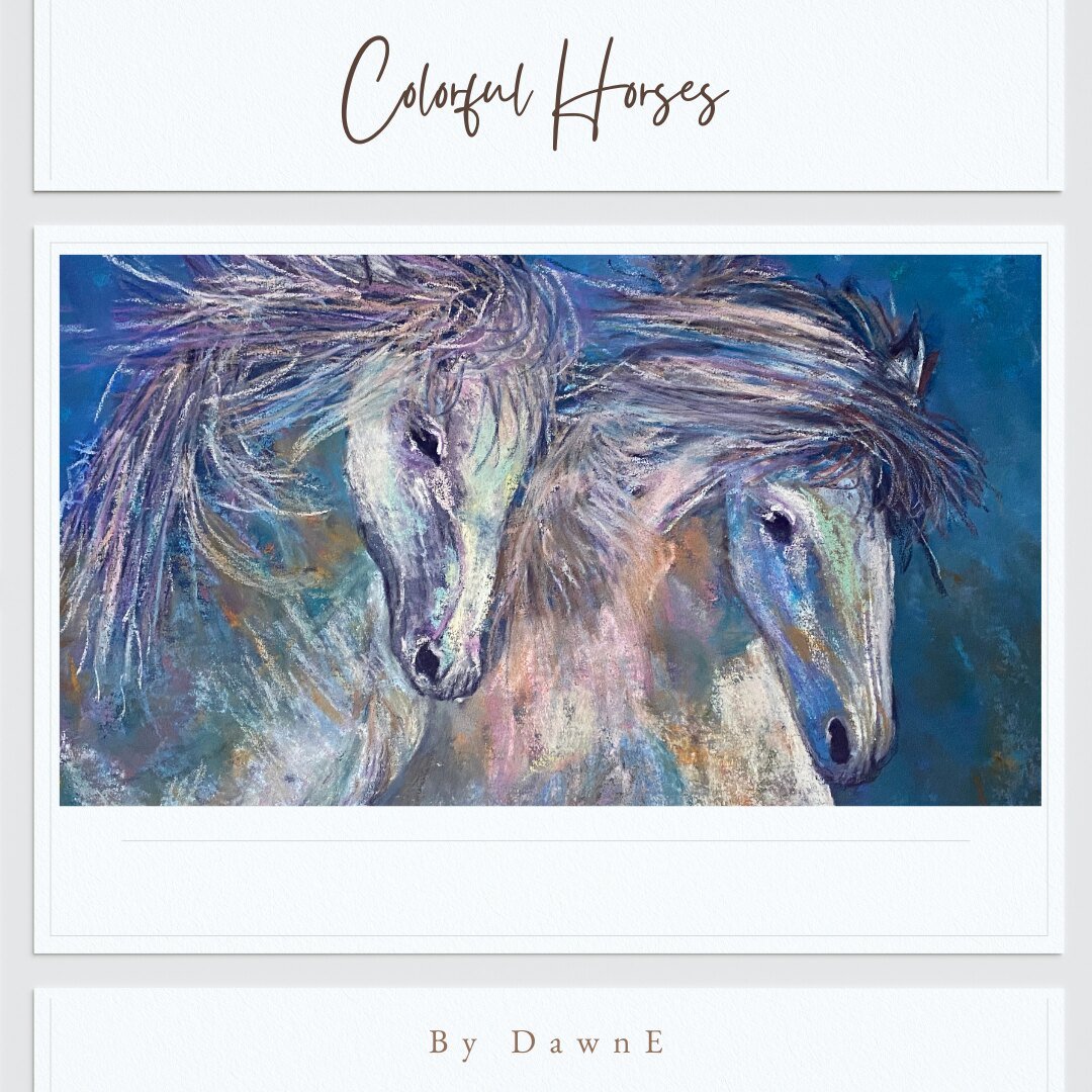Colorful Horses - Fine Art Print