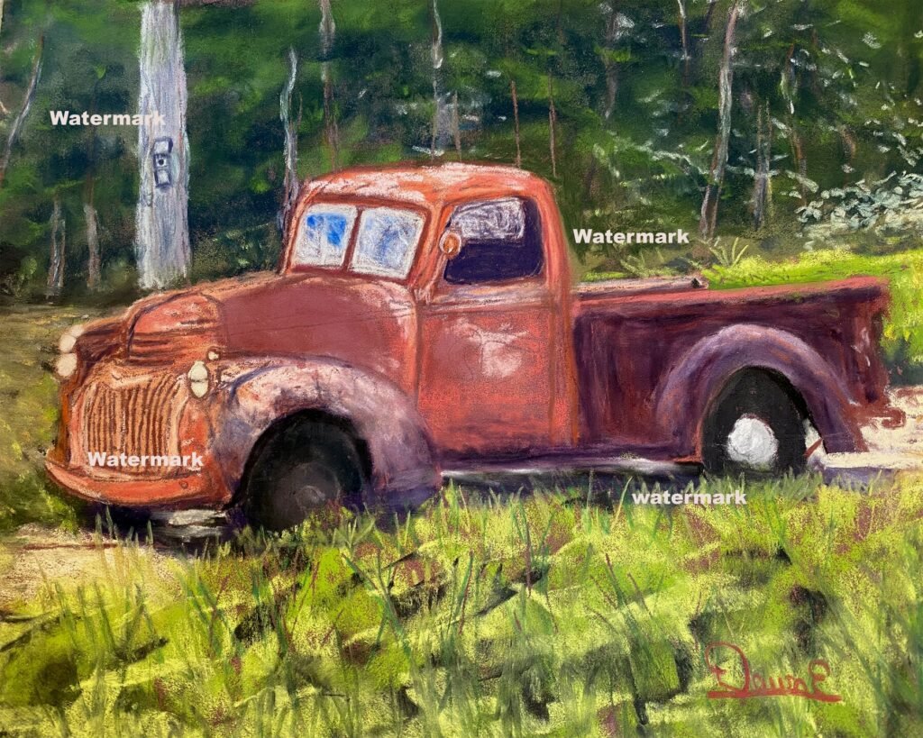 Country Truck pastel painting by DawnE