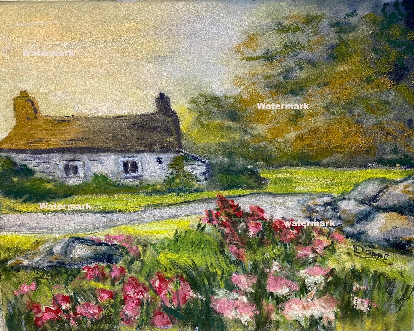 Flower Cottage - Fine Art Print