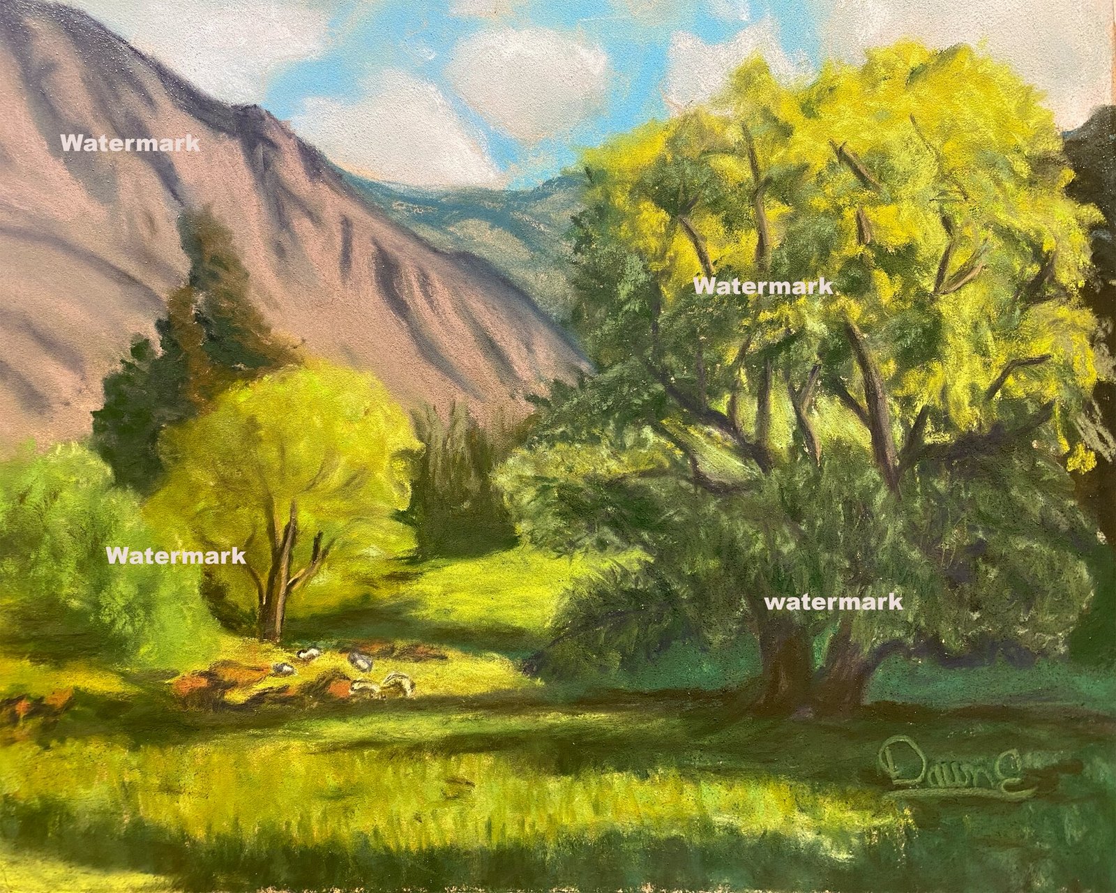 Light on the Meadow - Original Pastel Painting