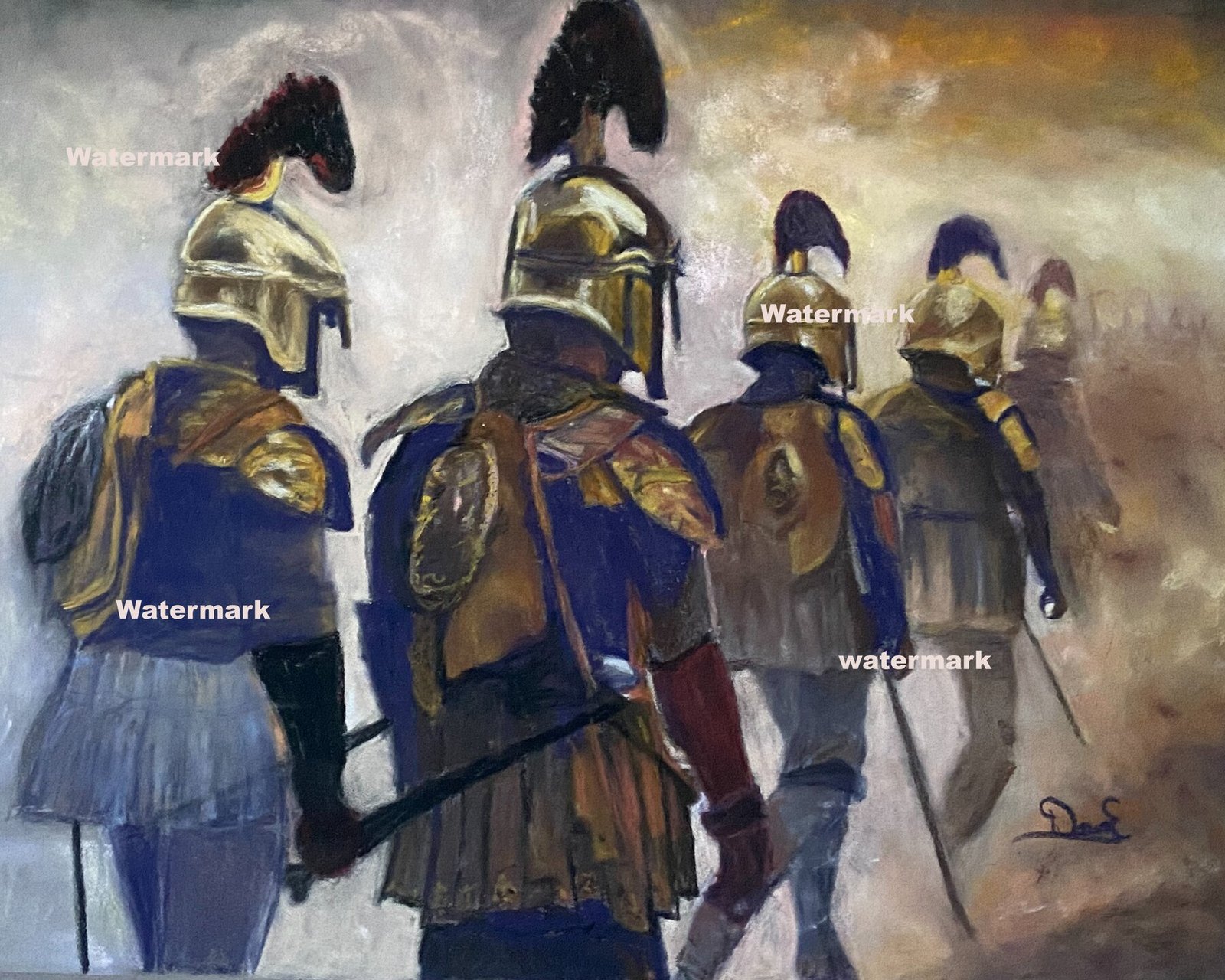 March of Valor - Original Pastel Painting
