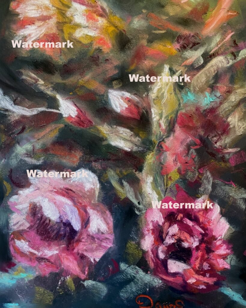 Pink Parfait pastel painting by DawnE
