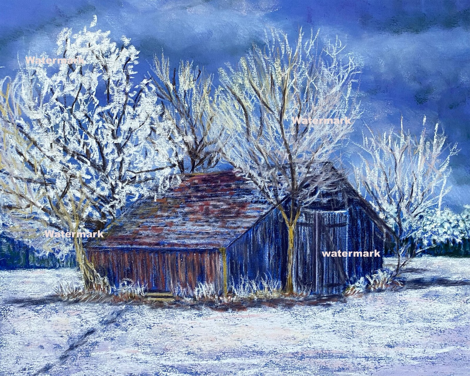 Winter Barn - Fine Art Print